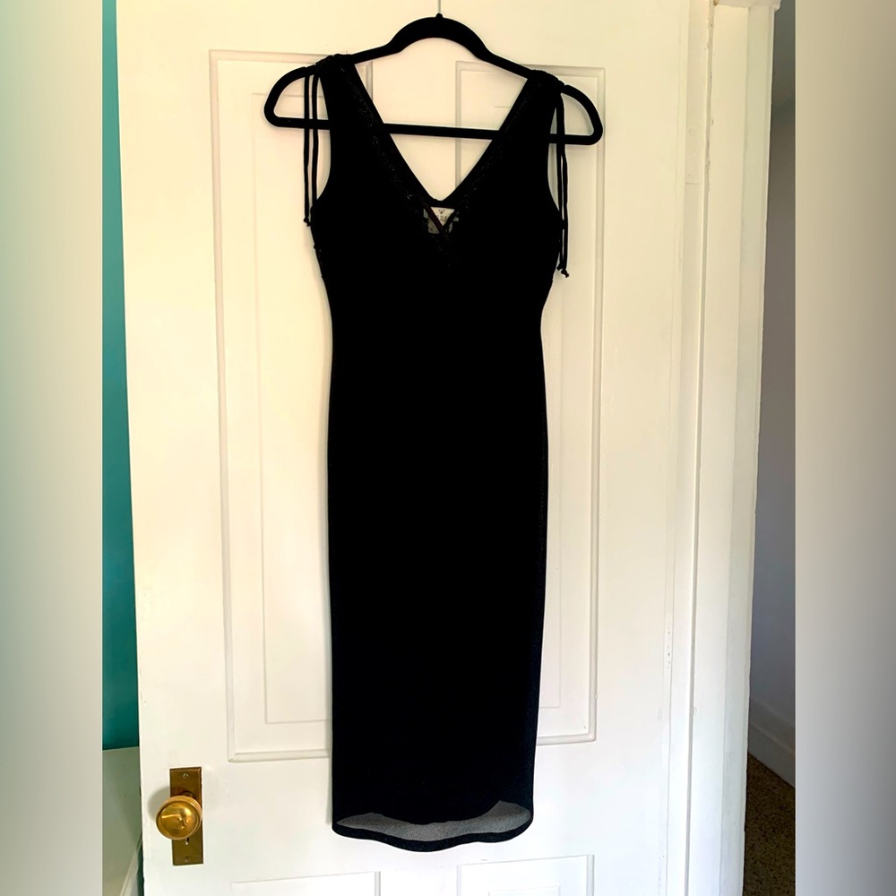 Vintage Windsor little black dress sheer lbd